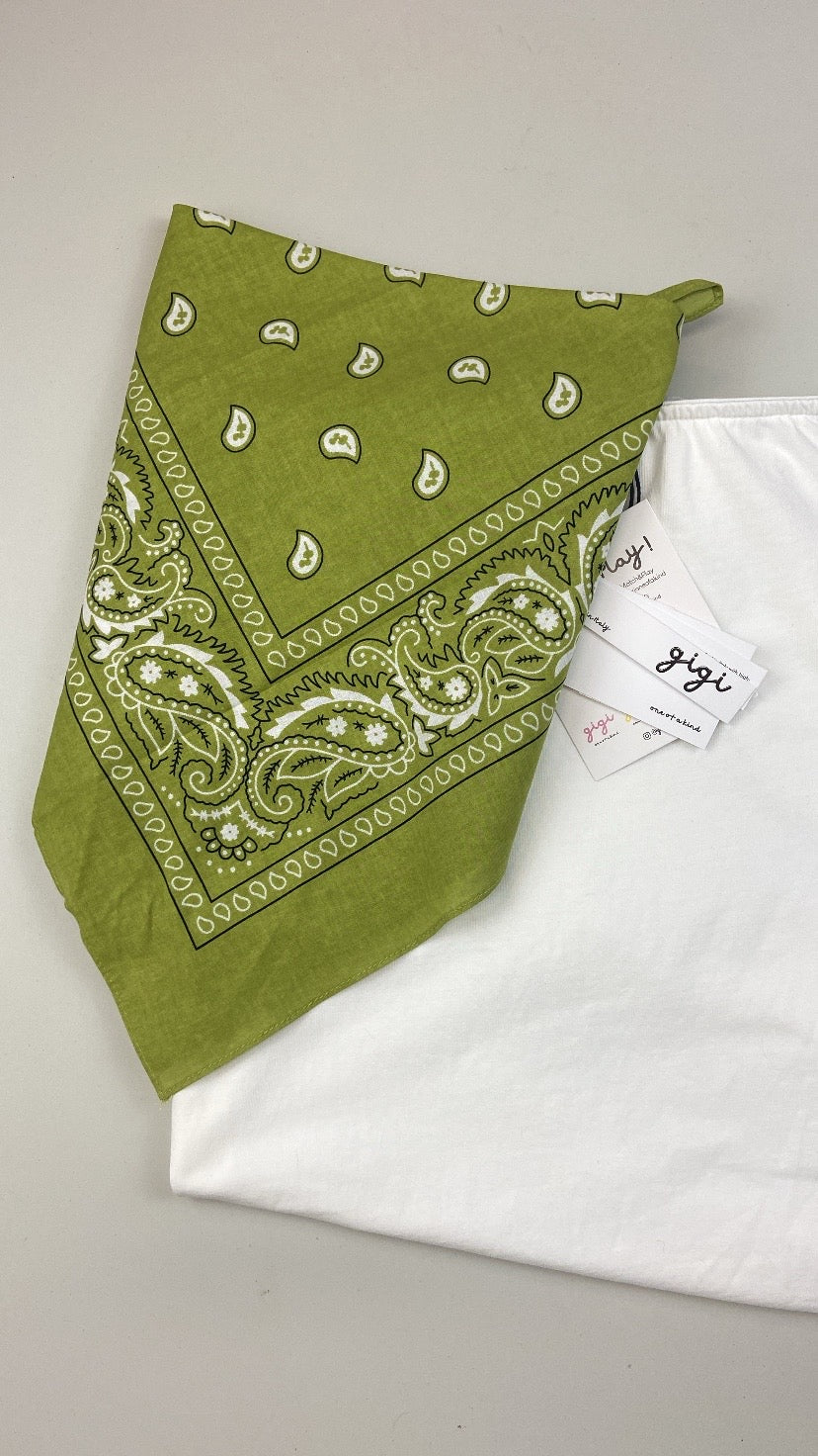 Foulard bandana vert