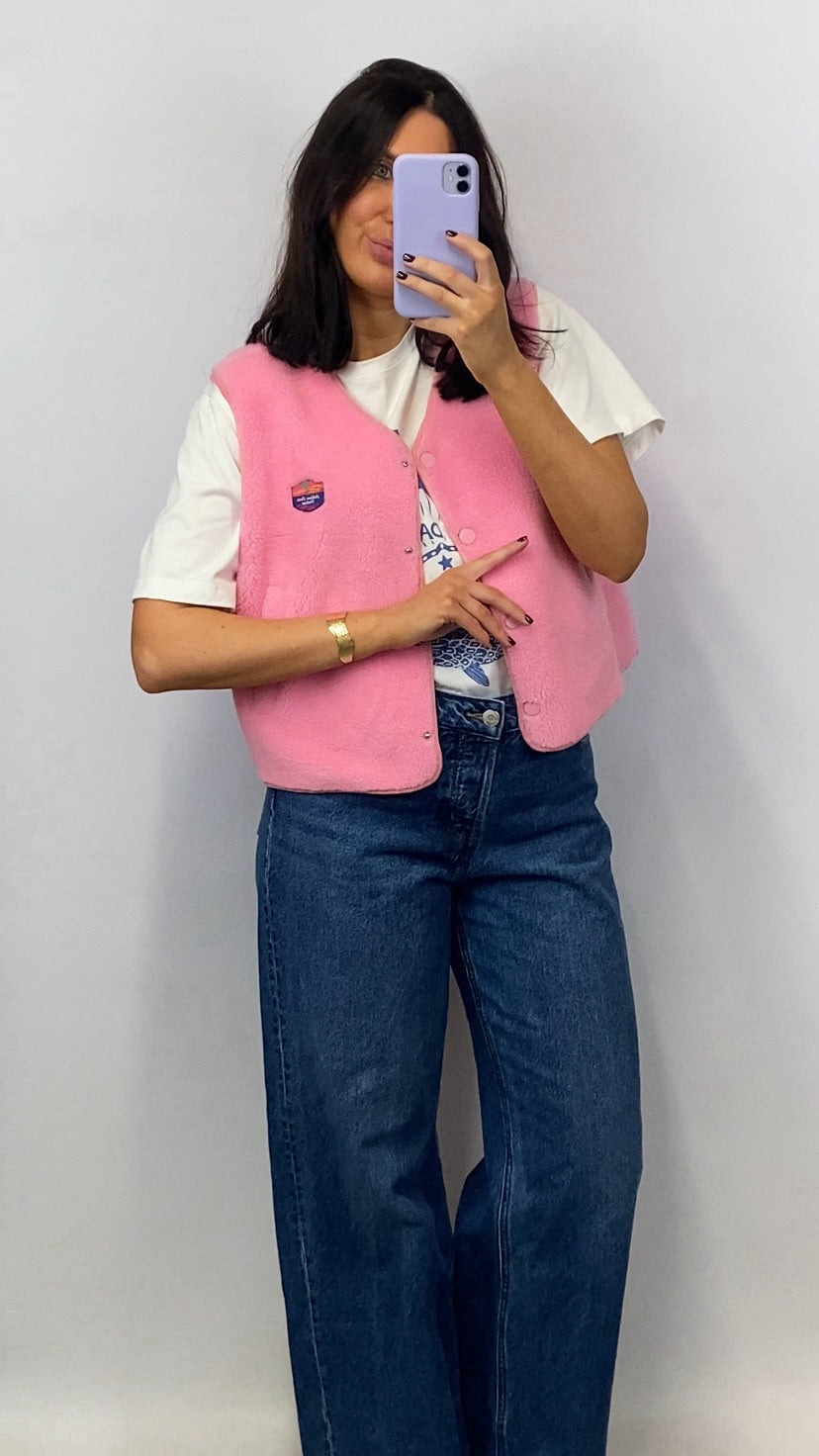 Gilet sans manches Théo rose