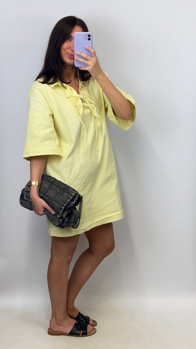Robe en jean Anaé jaune