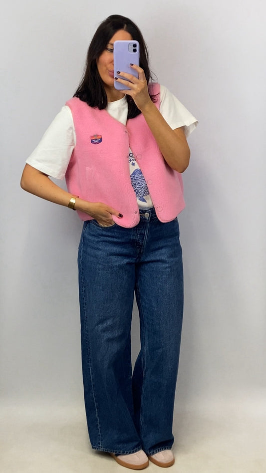 Gilet sans manches Théo rose