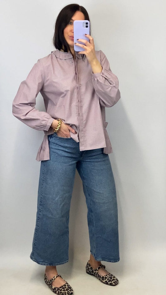 Chemise Léonie lilas pastel