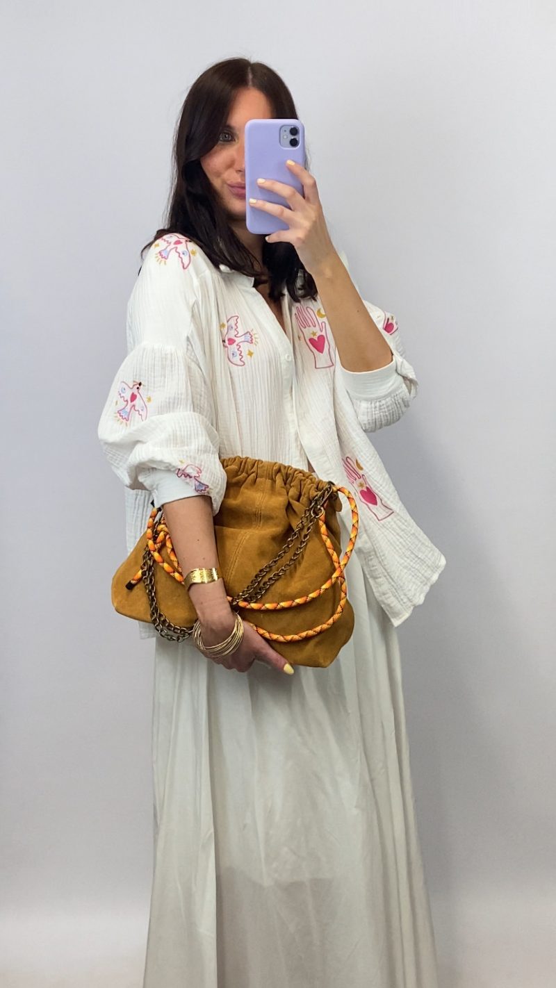 Sac Sasha suede camel