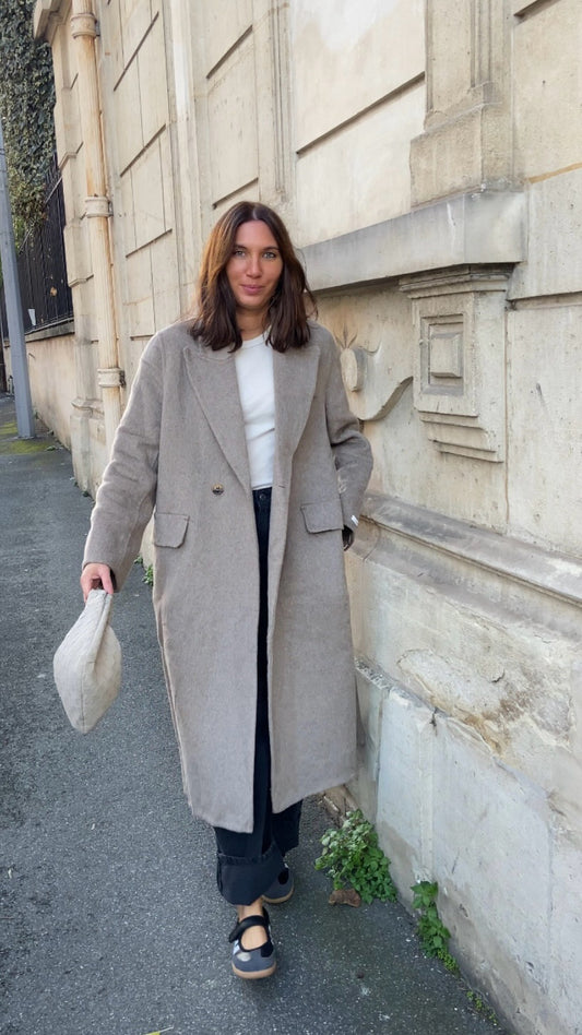 Manteau premium taupe