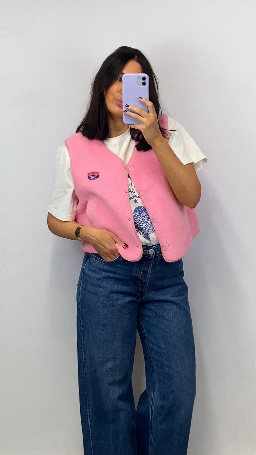 Gilet sans manches Théo rose