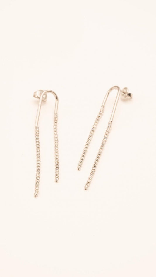 Boucles pendantes Elise Argentées