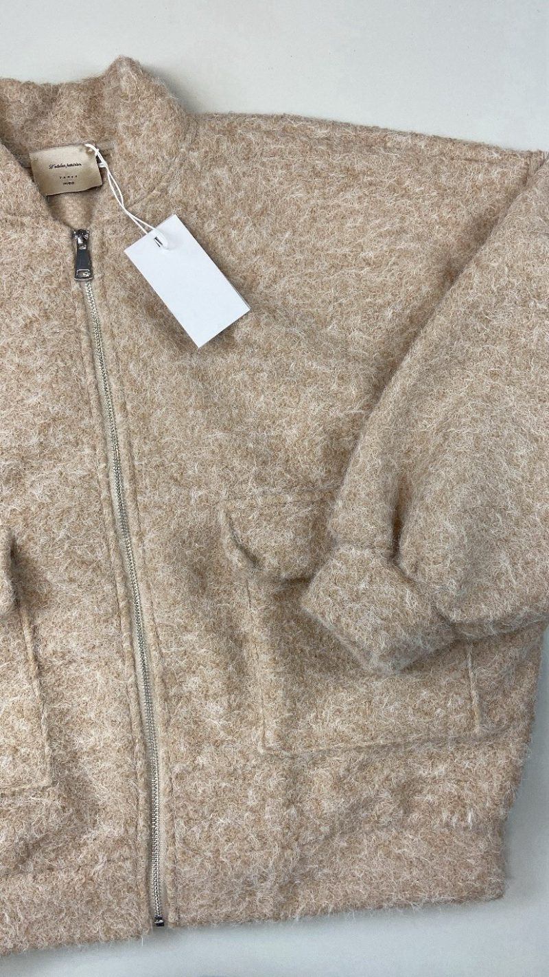 Bomber en laine bouillie beige - Clap Apparel