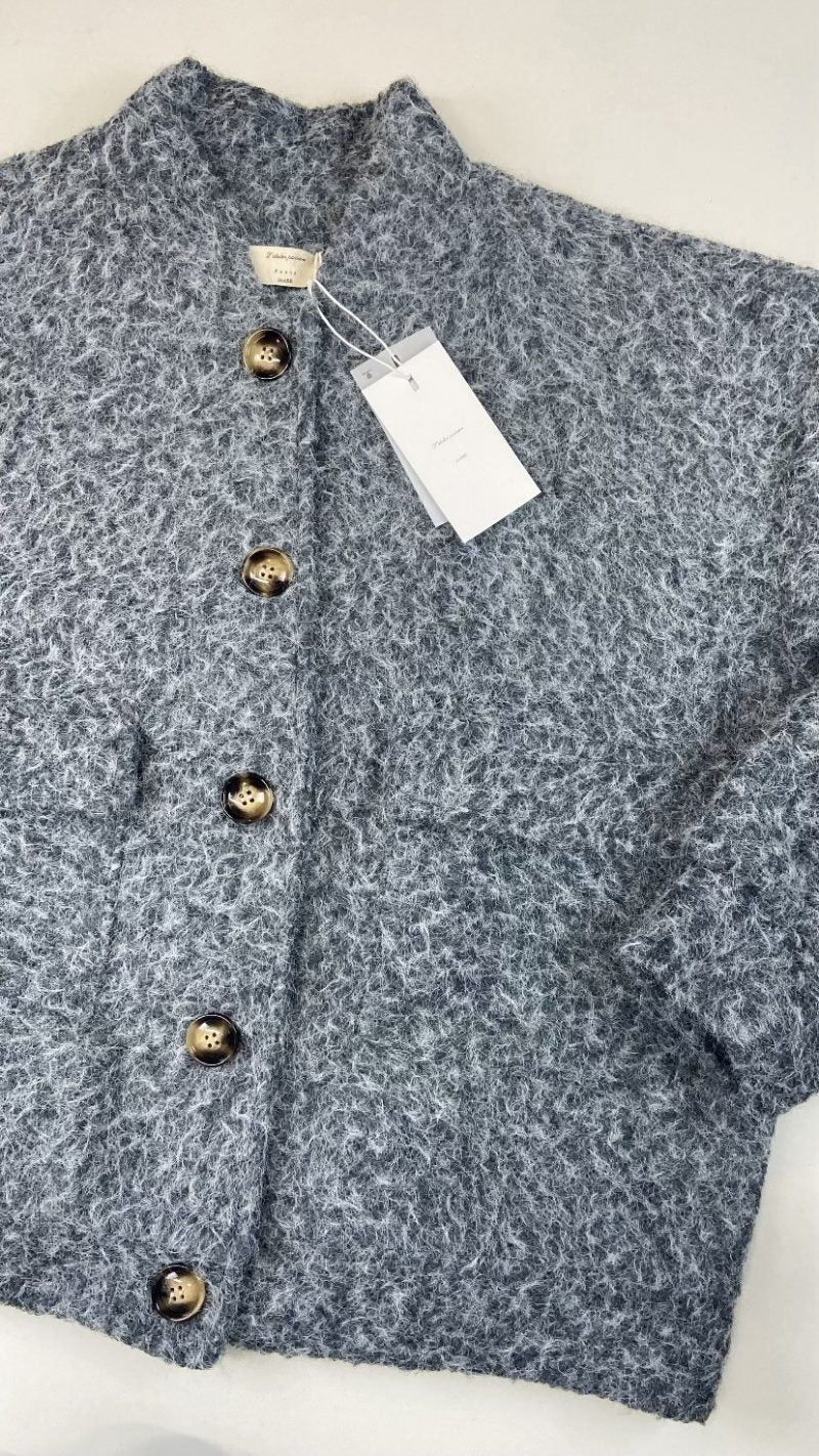 Bomber en laine bouillie gris - Clap Apparel
