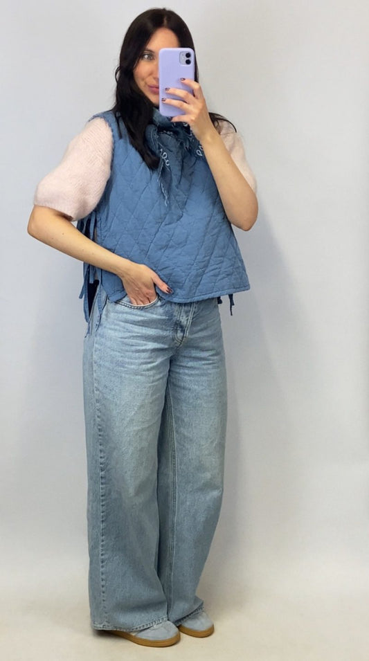 Plastron Malo bleu jean