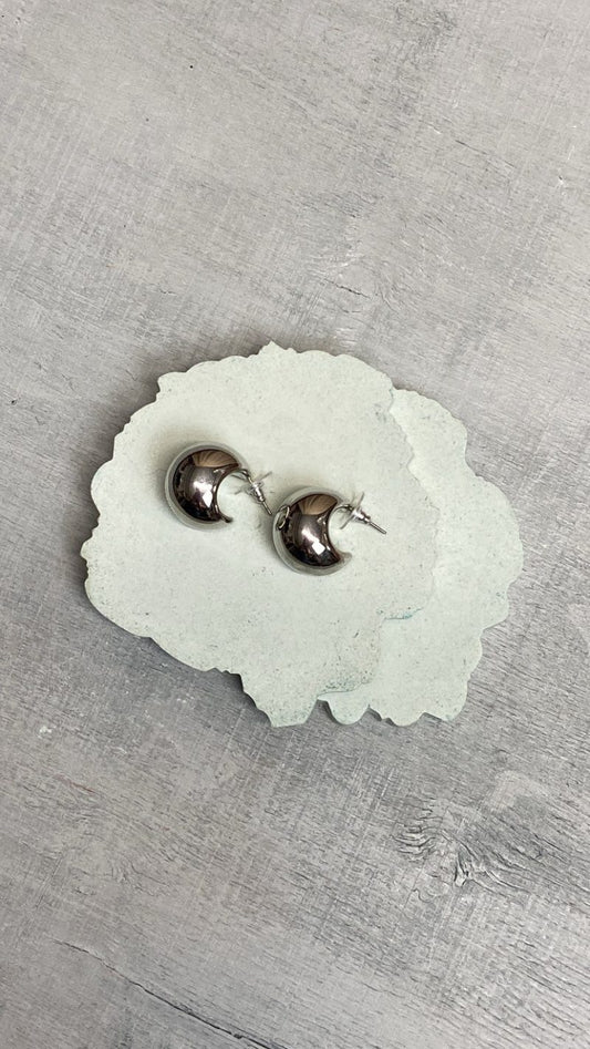 Créoles bombées argentées Nérée