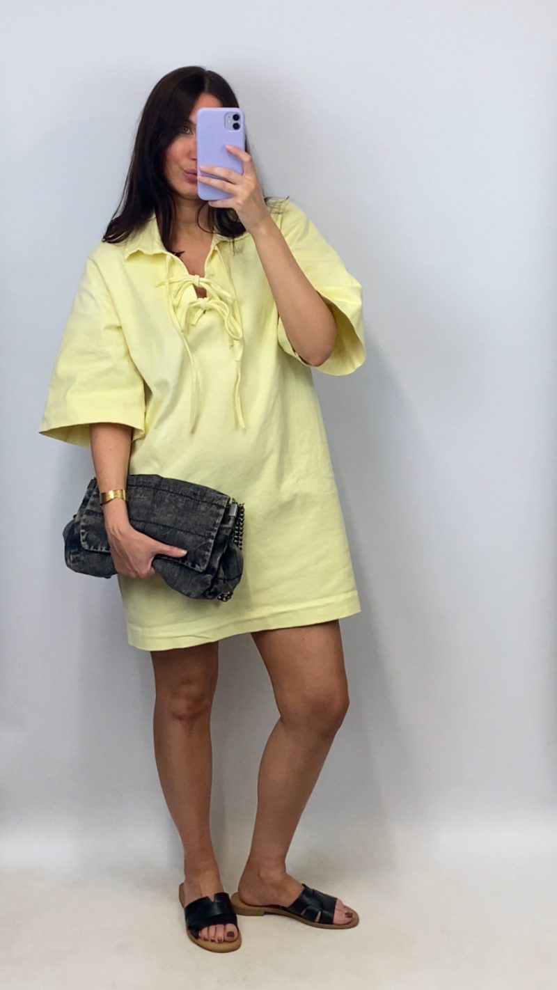 Robe en jean Anaé jaune