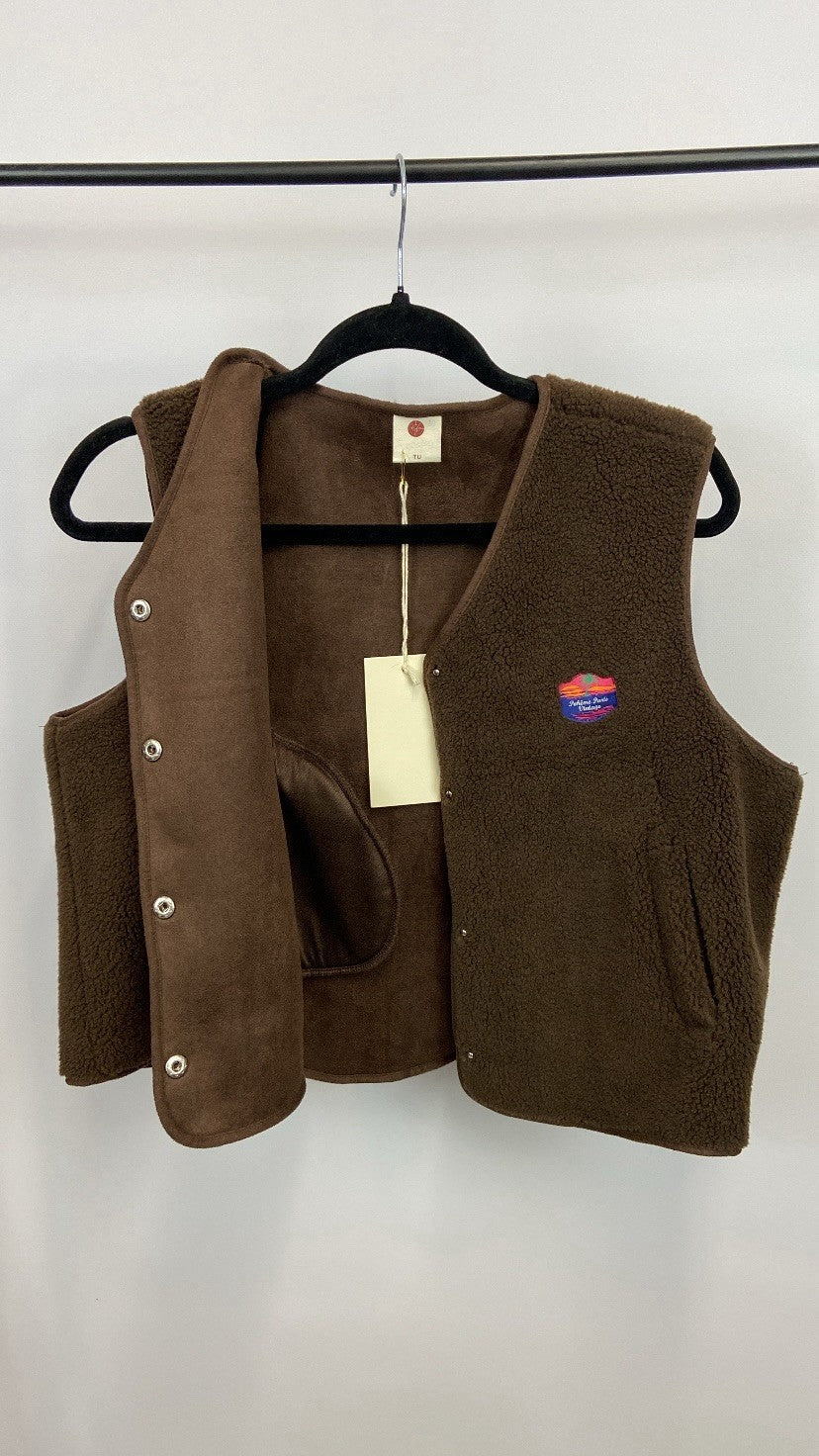 Gilet sans manches Théo marron