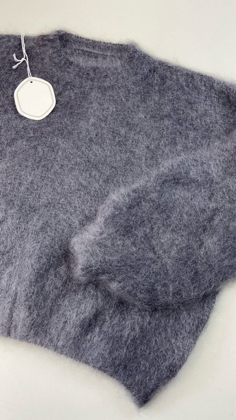 Pull Eddy kid mohair gris