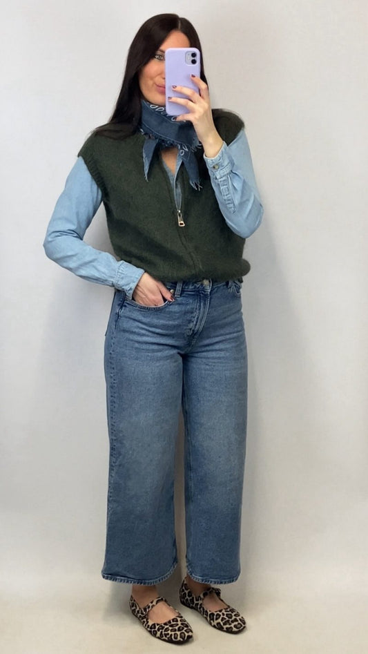 Gilet sans manches zipper Austin vert