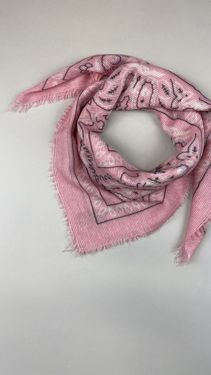 Foulard écharpe légère Tessa rose