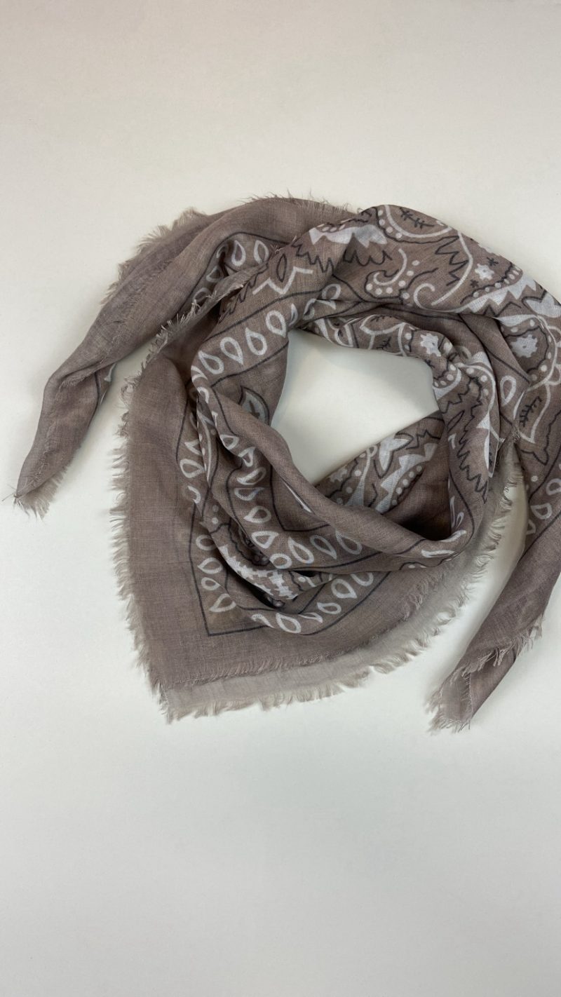 Foulard Nino taupe | VERSION PRINTEMPS