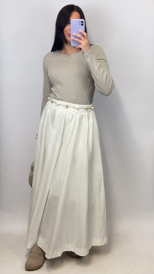 Maxi Jupe Aura blanche