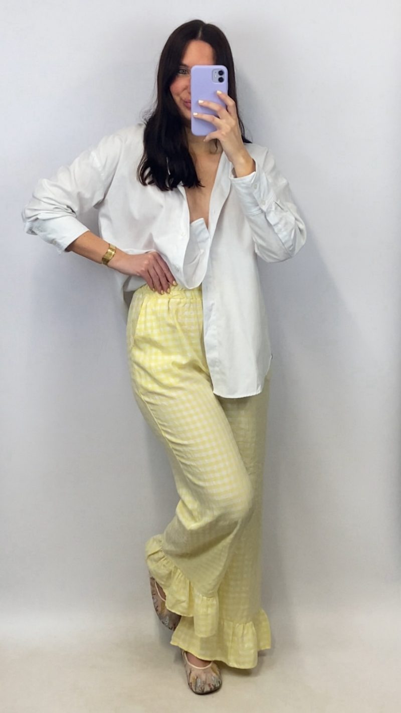 Pantalon vichy Marius jaune