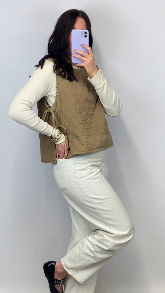 Plastron Malo tons camel/kaki taupe