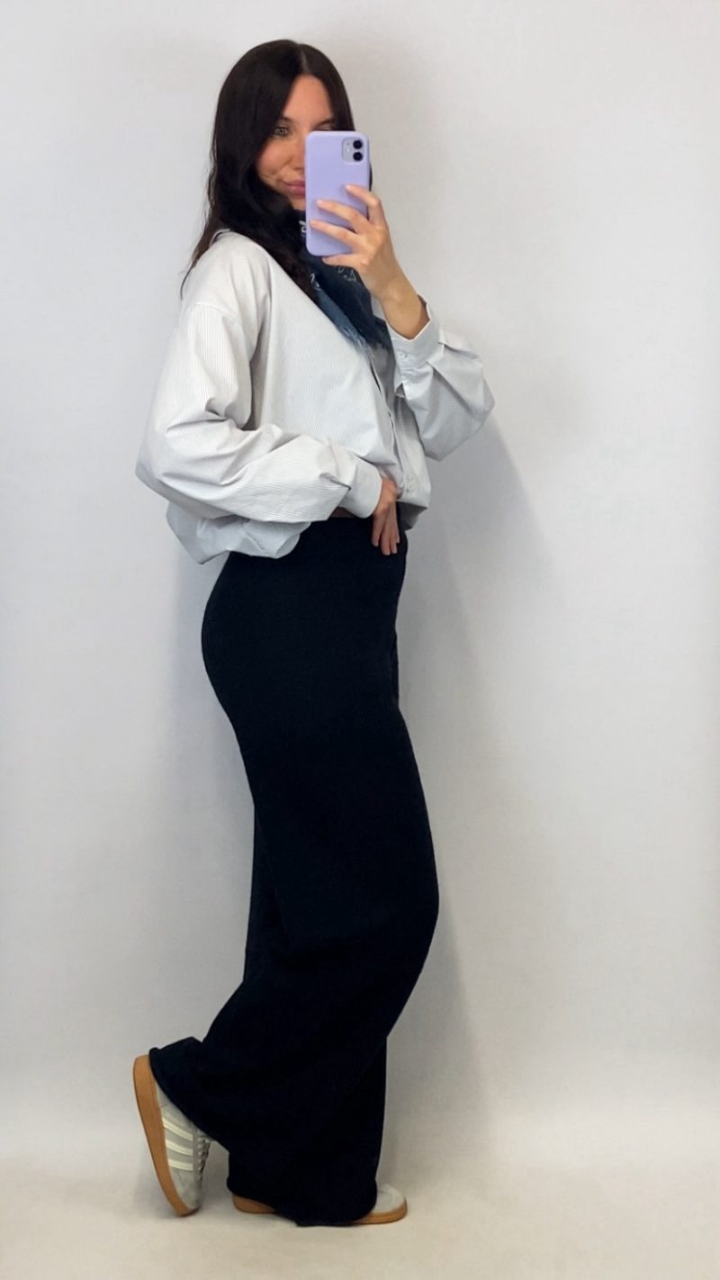 Pantalon April noir en maille