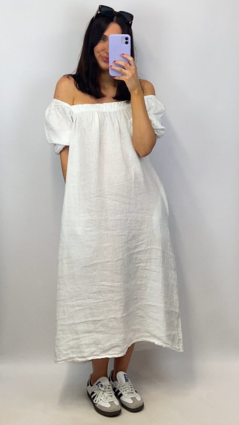 Robe midi Pia blanche