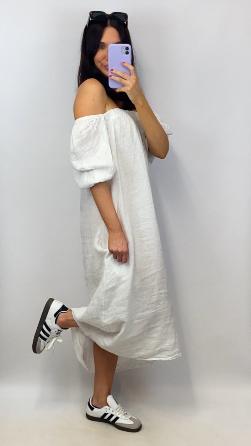 Robe midi Pia blanche