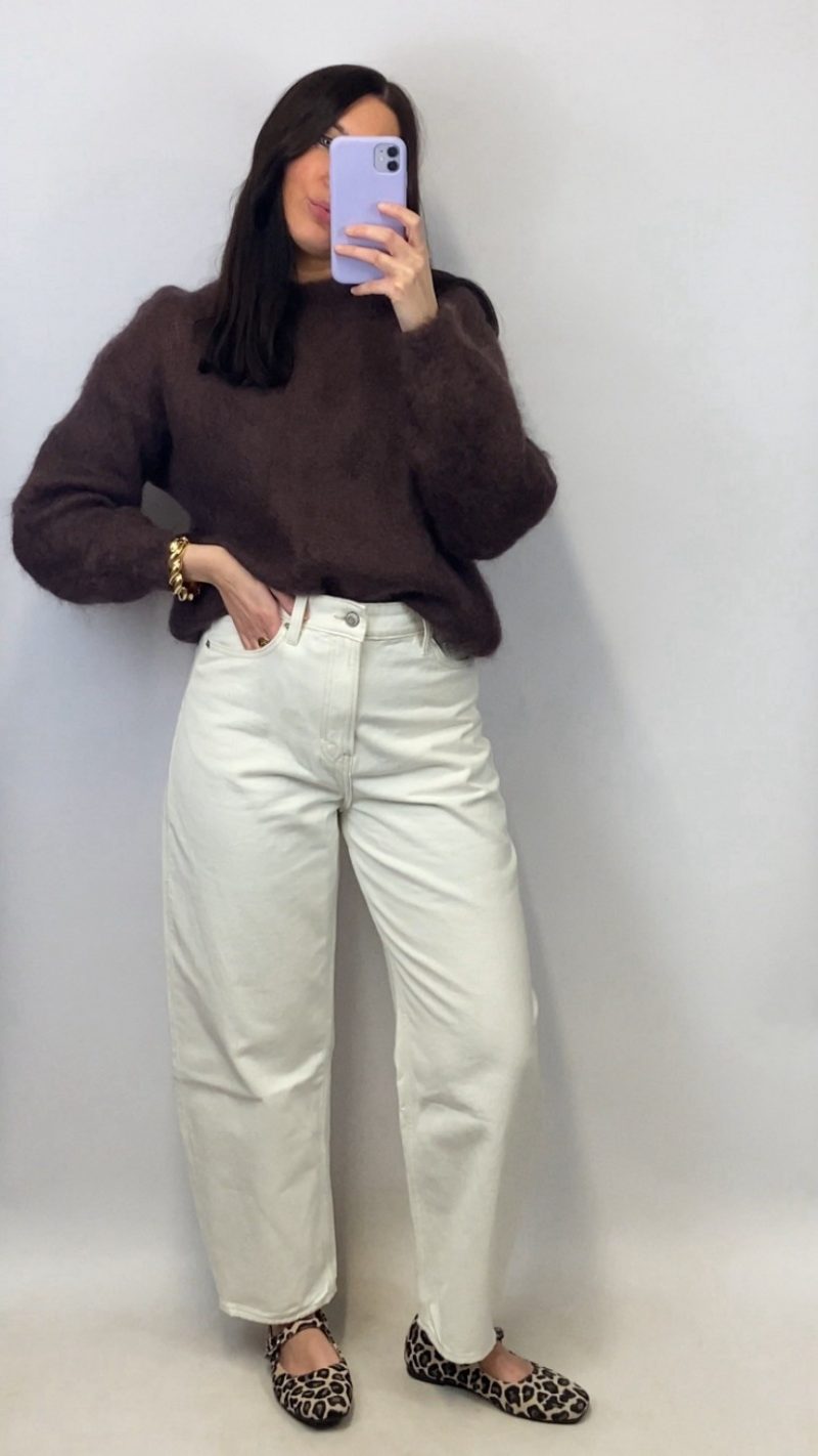Pull Eddy kid mohair marron