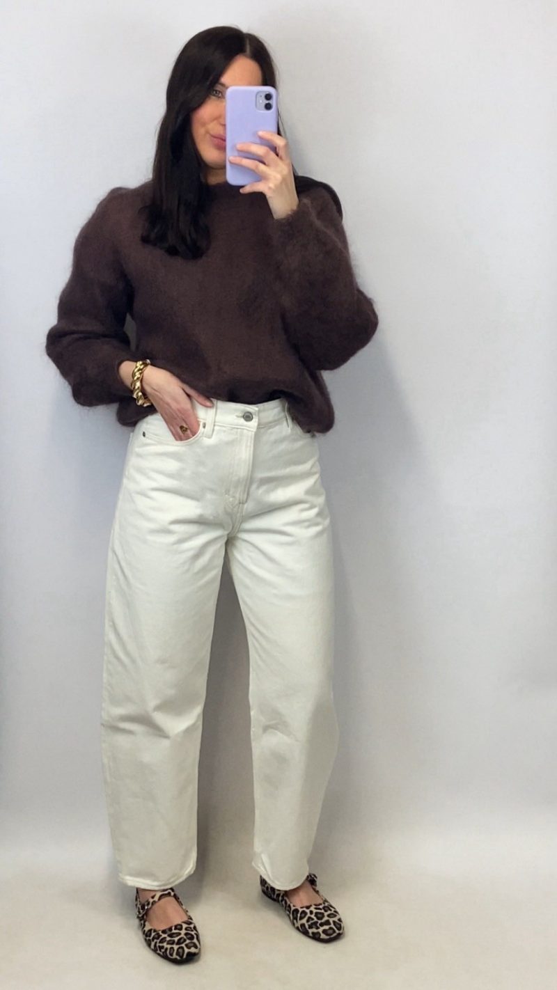 Pull Eddy kid mohair marron