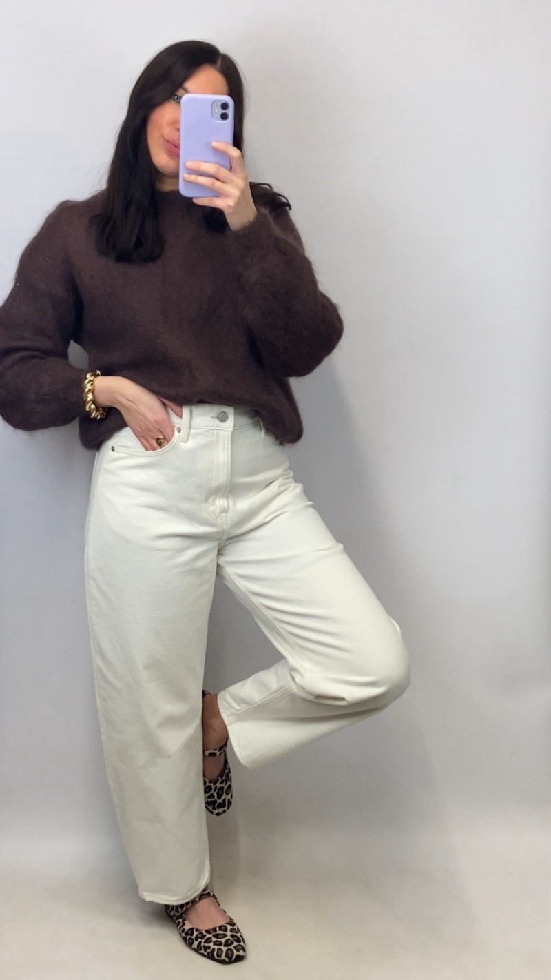 Pull Eddy kid mohair marron