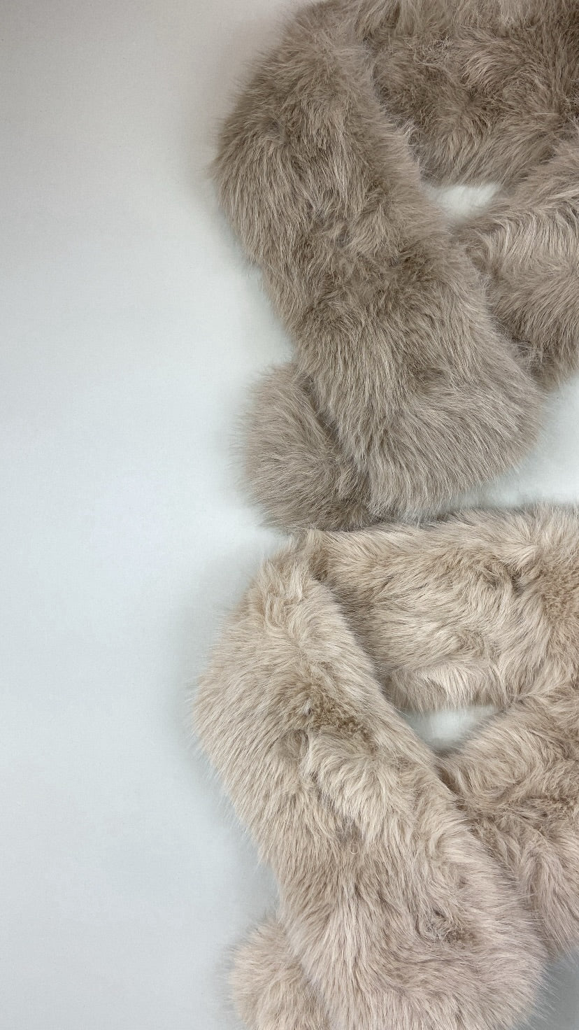 Col Minori faux fur écru/beige