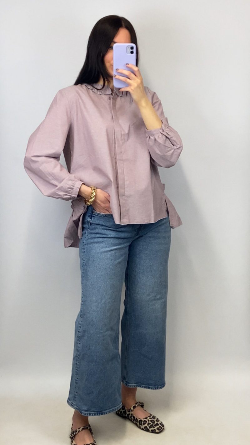 Chemise Léonie lilas pastel