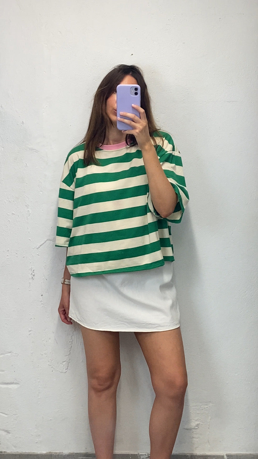 Tee oversize rayé