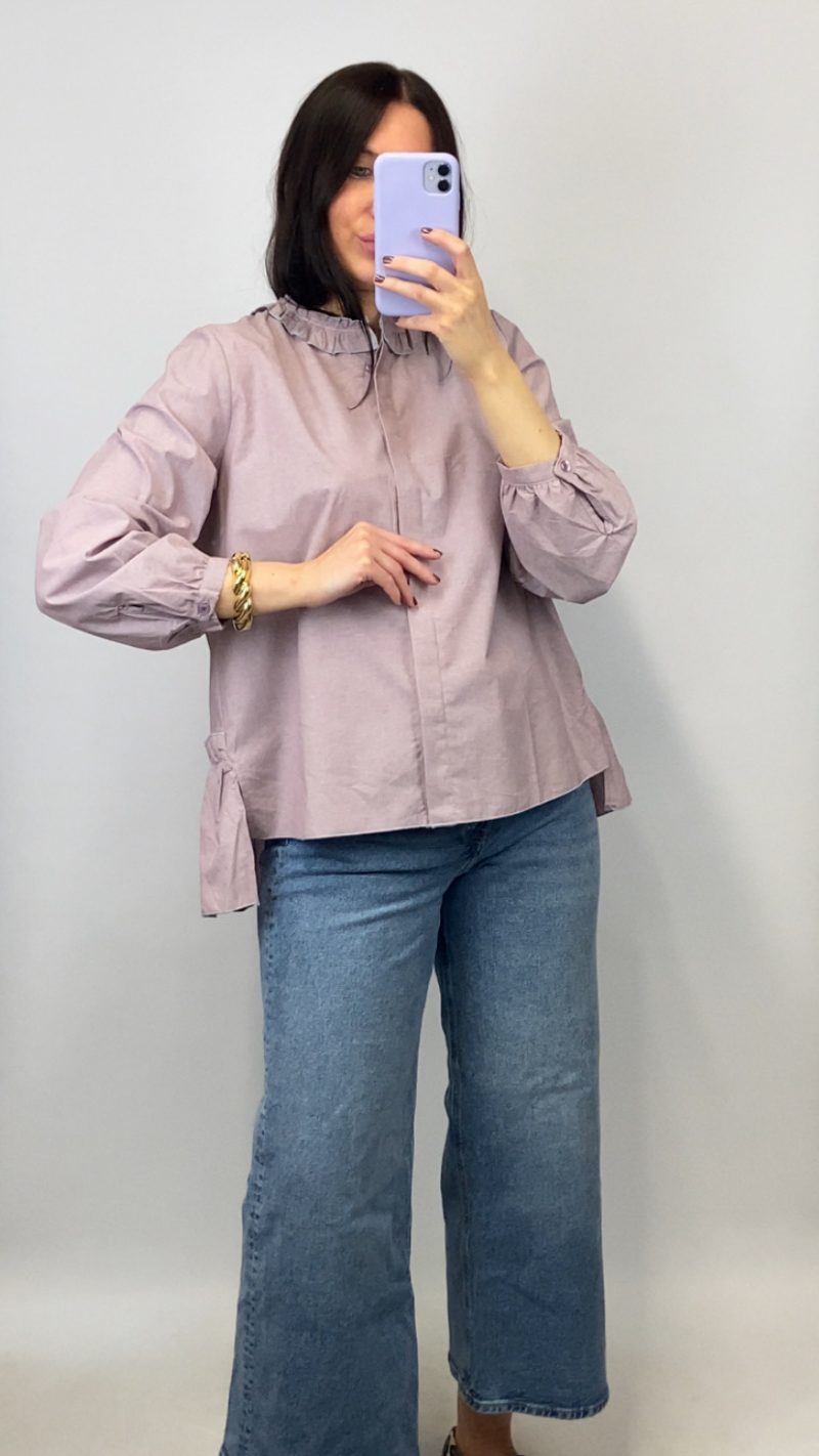 Chemise Léonie lilas pastel