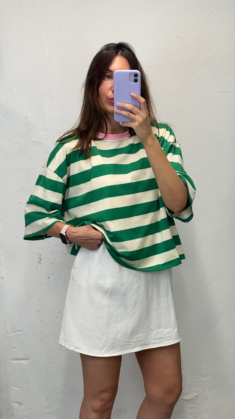 Tee oversize rayé