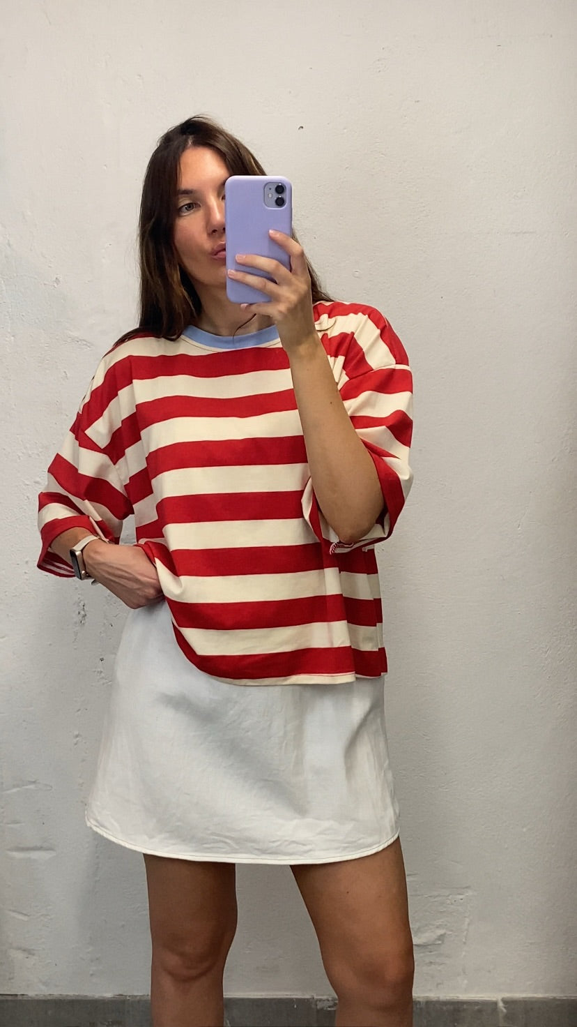 Tee oversize rayé