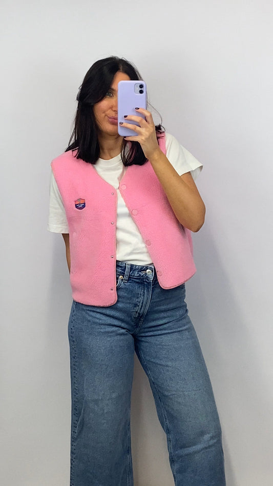 Gilet sans manches Simon rose