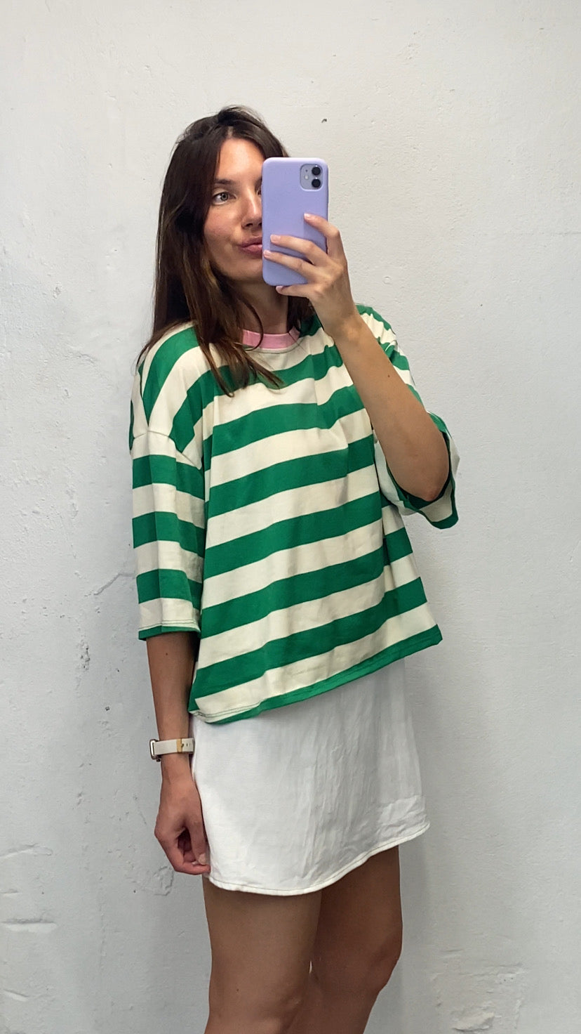 Tee oversize rayé