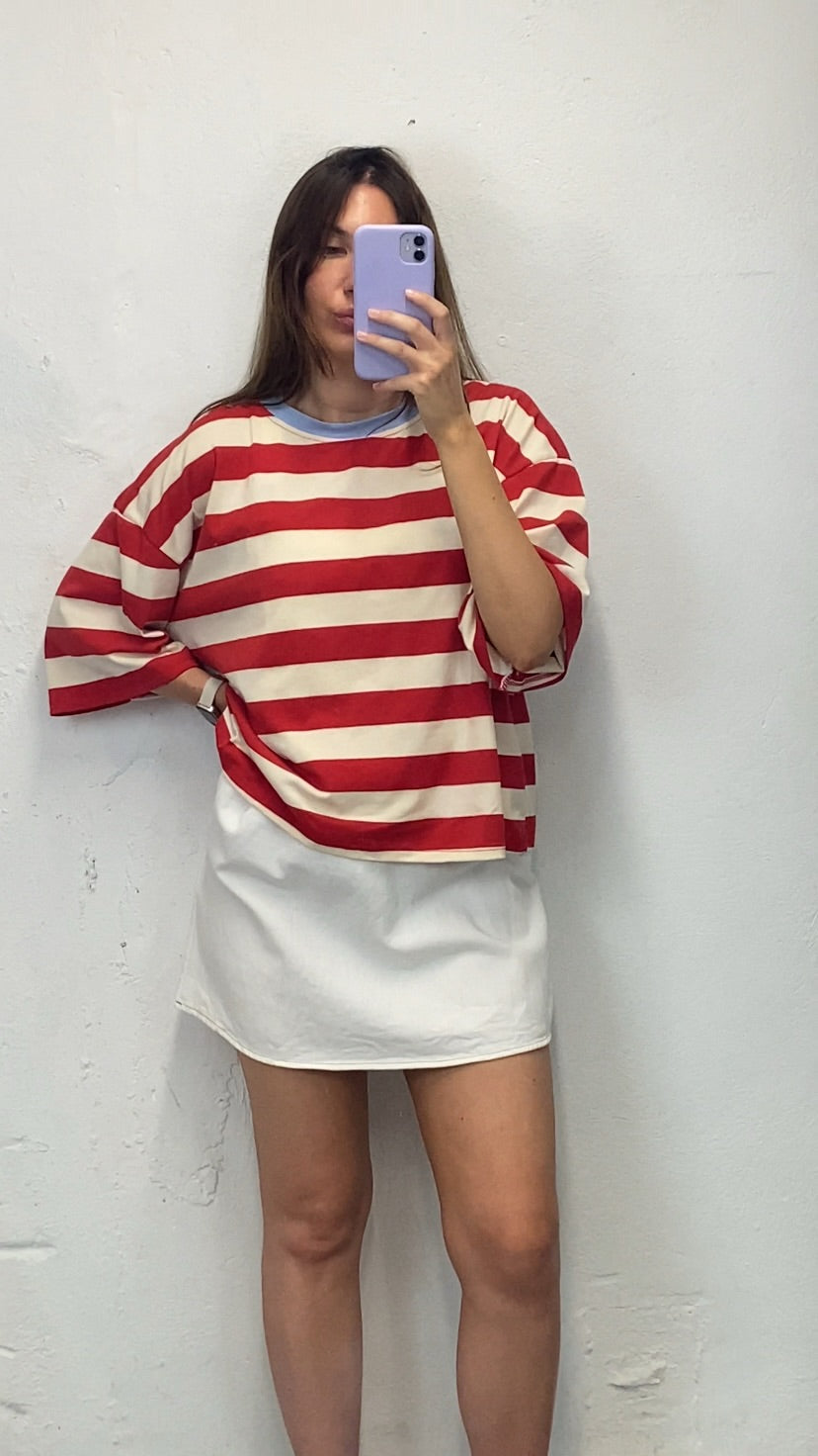 Tee oversize rayé