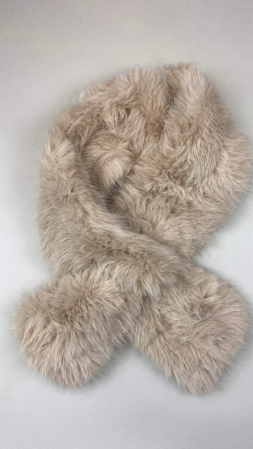 Col Minori faux fur écru/beige