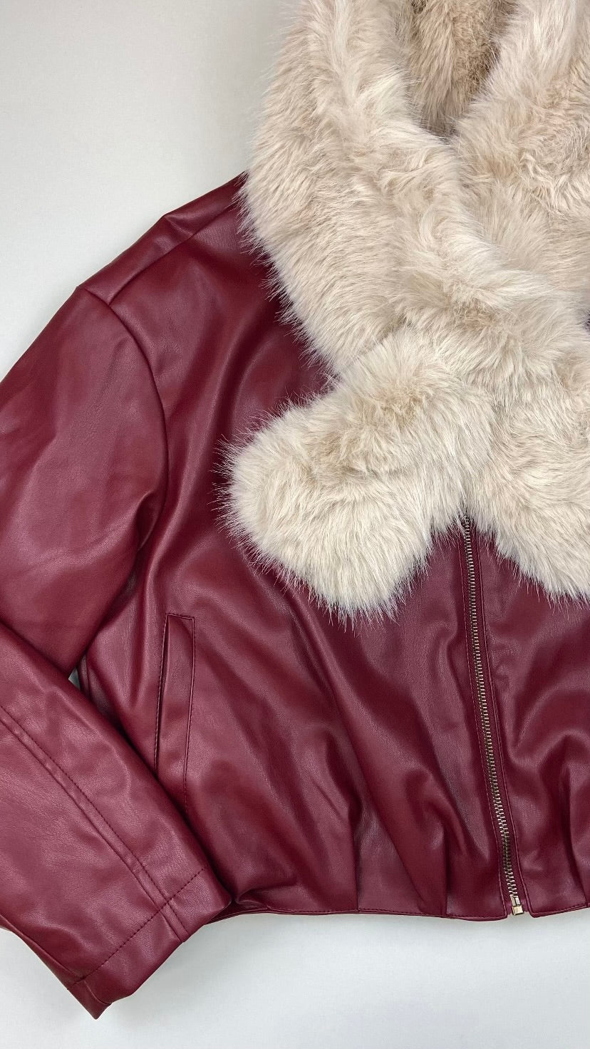 Col Minori faux fur écru/beige