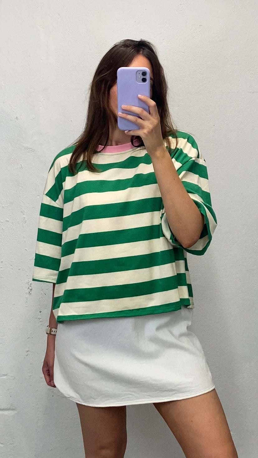 Tee oversize rayé