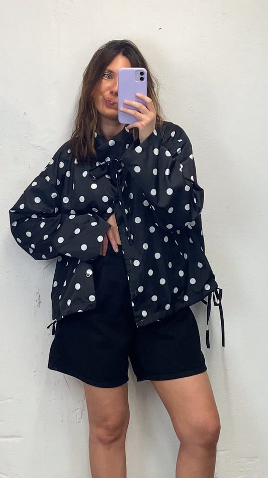 Veste légère / Coupe-vent à pois noir