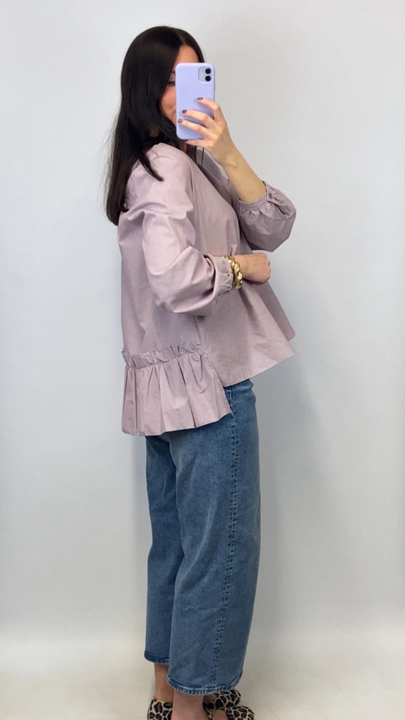 Chemise Léonie lilas pastel