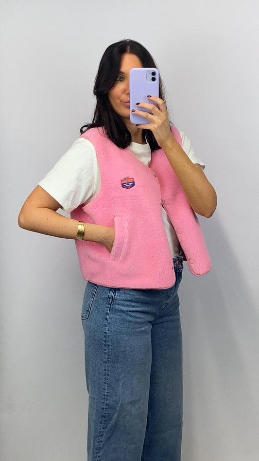 Gilet sans manches Simon rose