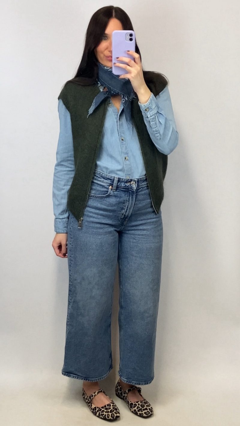 Gilet sans manches zipper Austin vert