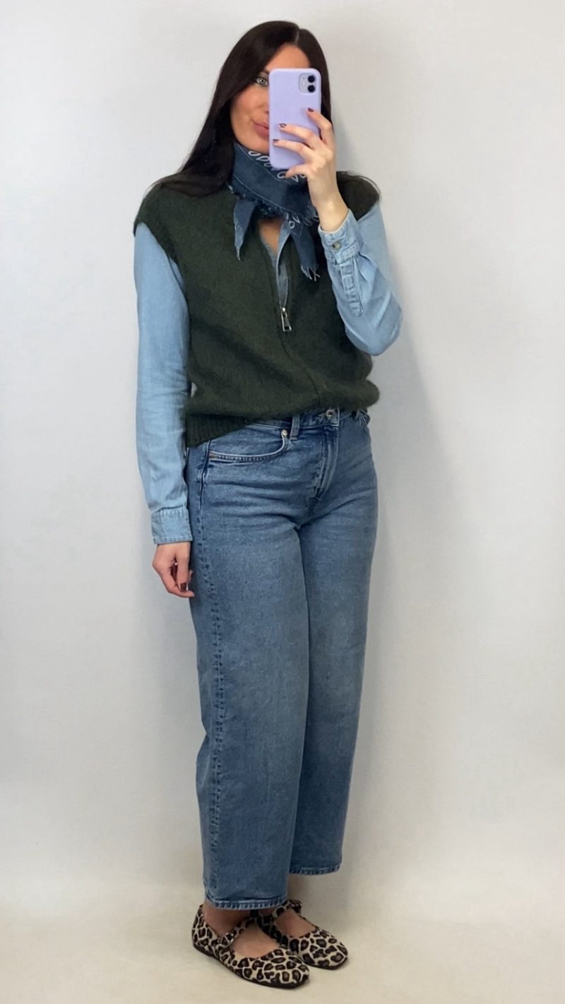 Gilet sans manches zipper Austin vert
