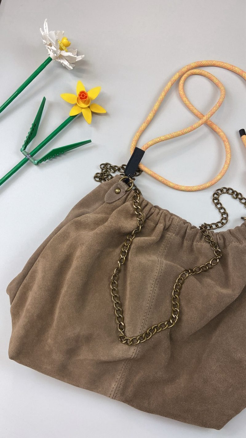 Sac Sasha suede taupe