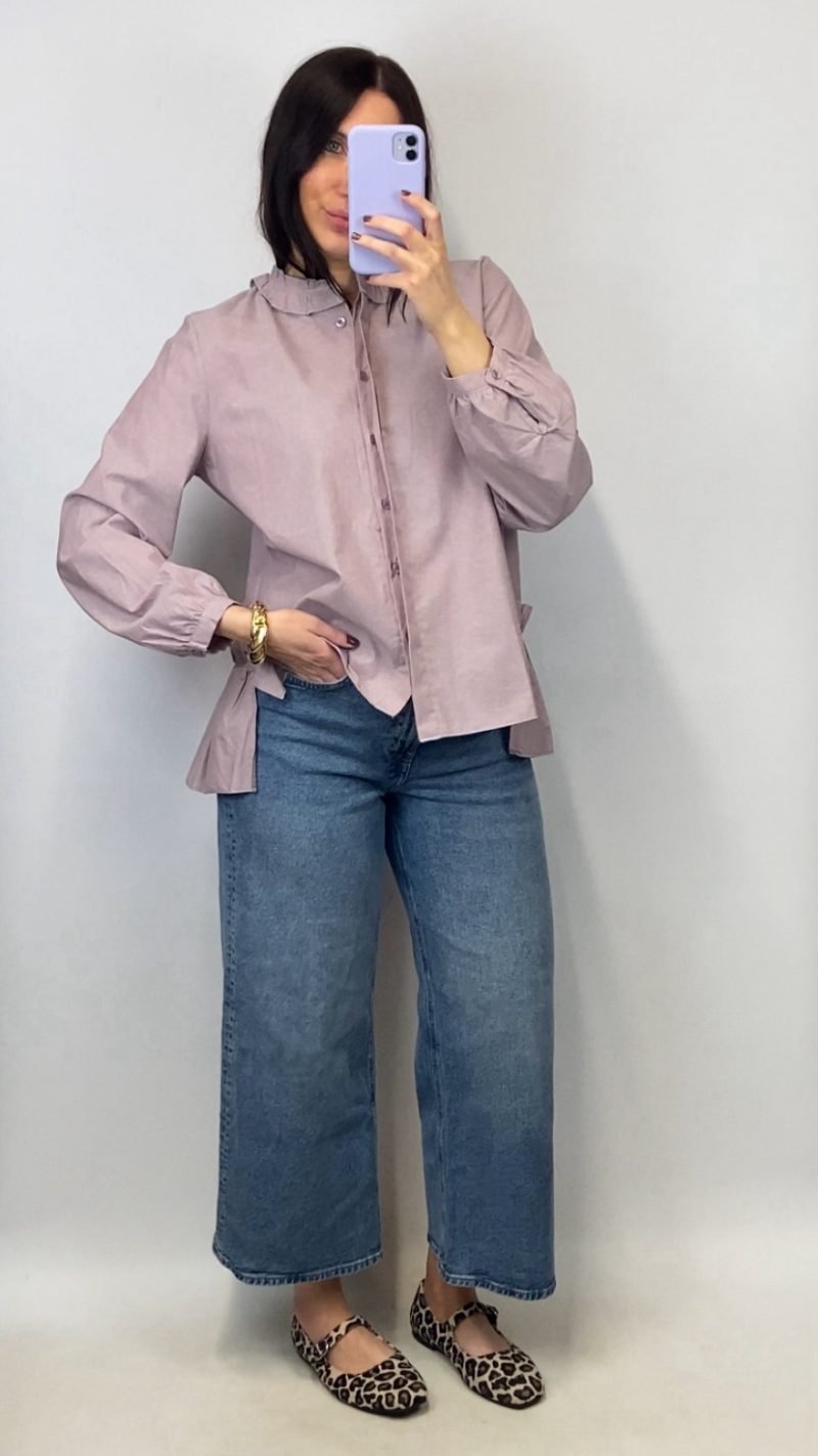 Chemise Léonie lilas pastel