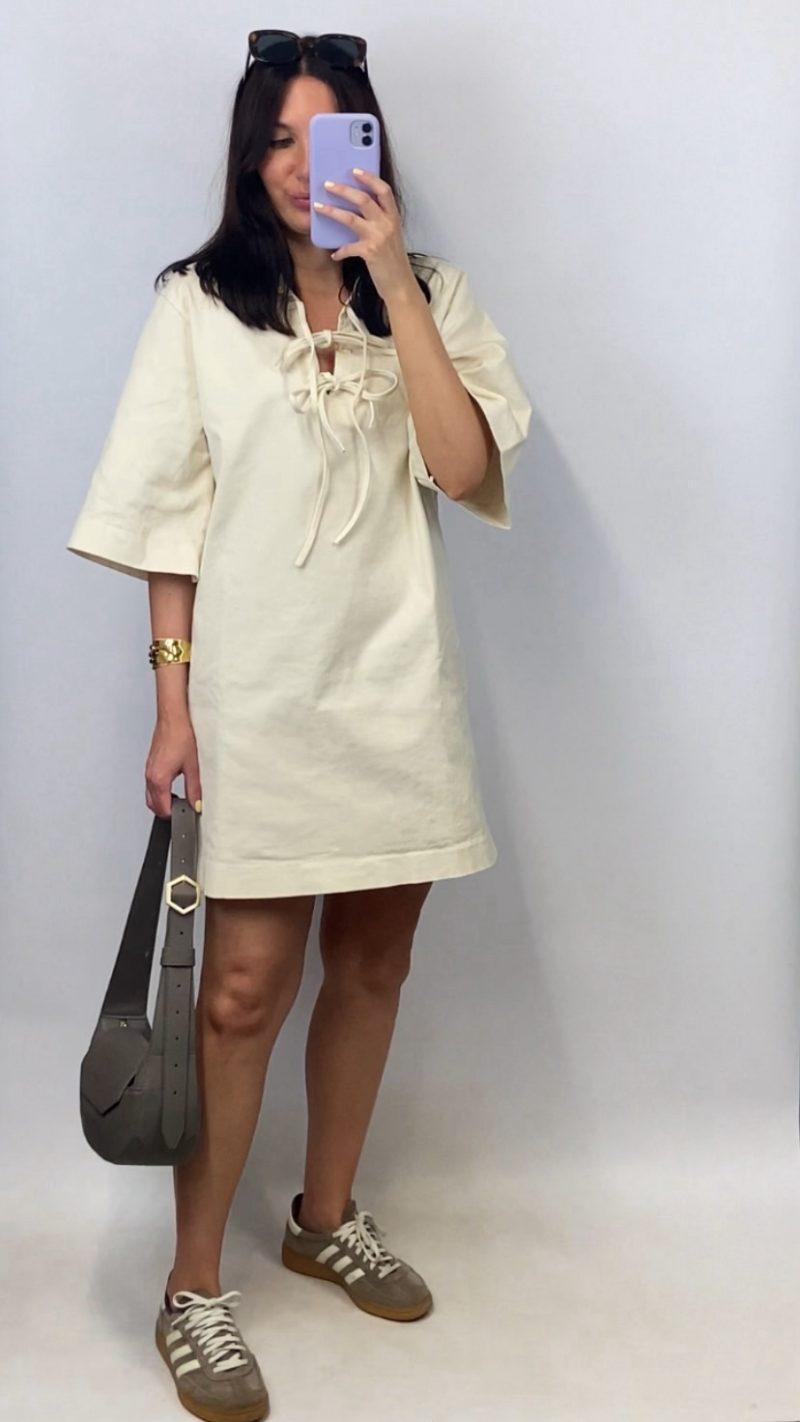 Robe en jean Anaé écrue