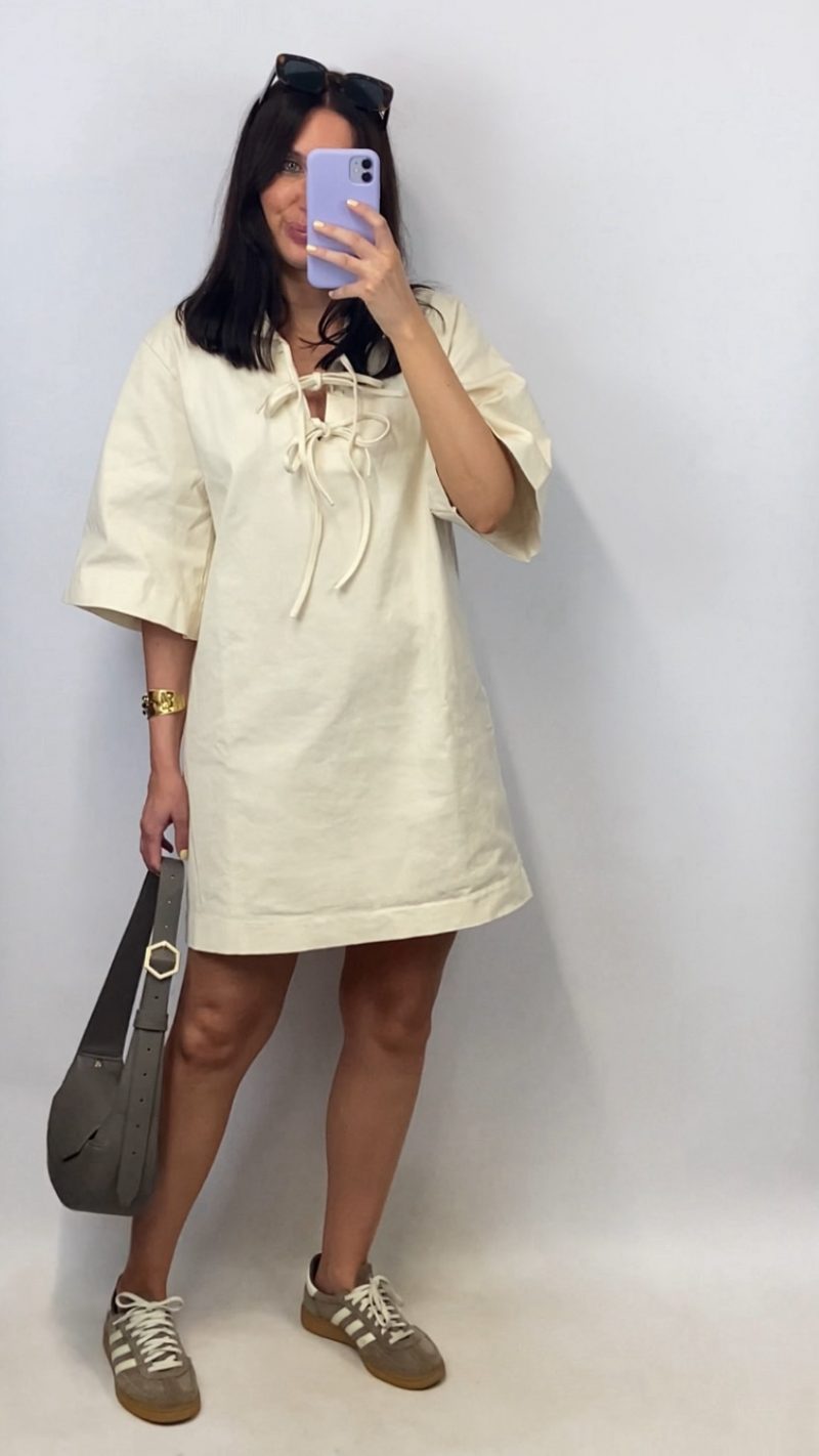Robe en jean Anaé écrue