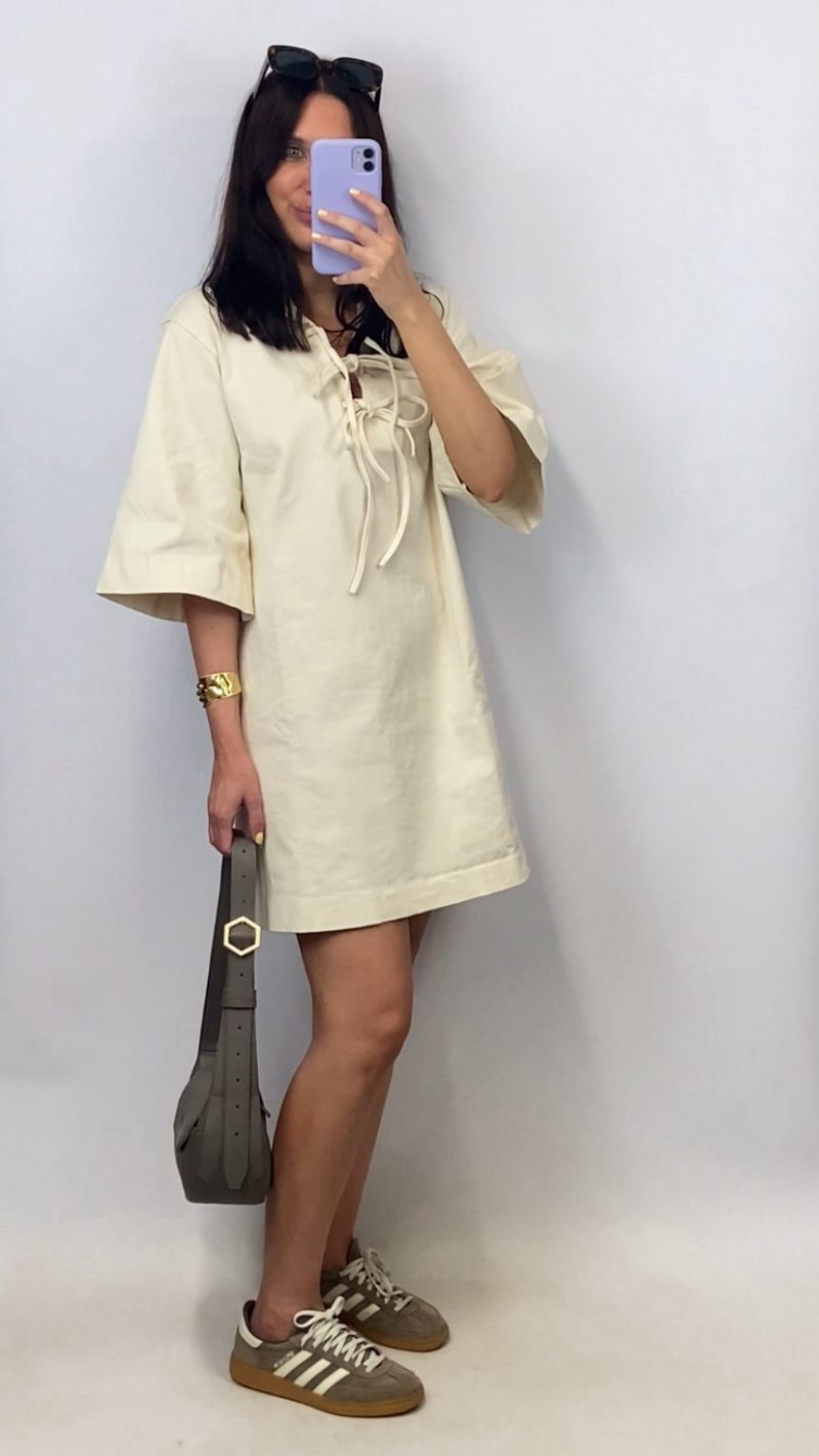 Robe en jean Anaé écrue
